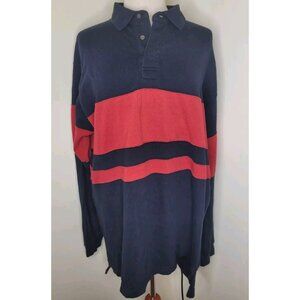 Men's Vintg Arrow Rugby Shirt Stripe L Electric Grandpa Blokecore Preppy classic